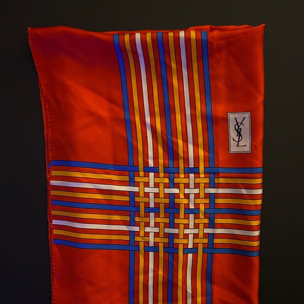 Yves Saint Laurent Vintage Striped Scarf